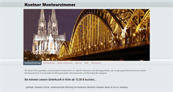 Desktop Screenshot of koelner-monteurzimmer.de